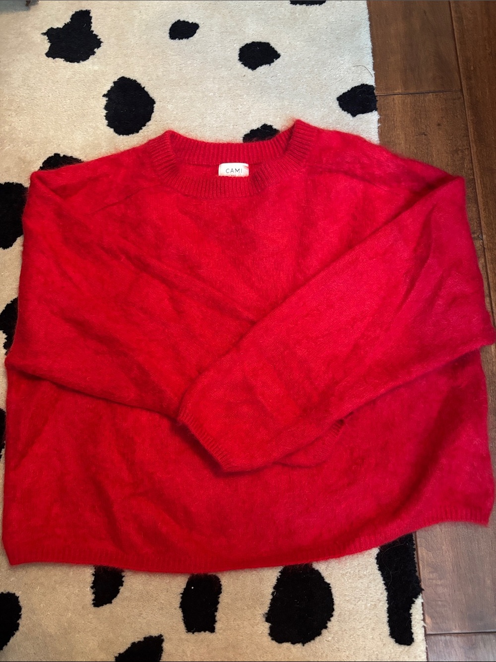 Cami NYC Bright Red Cashmere Crewneck Sweater L